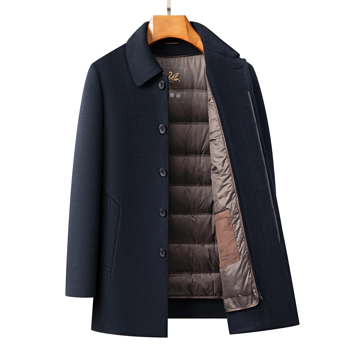 Woolberry Wool Coat, Detachable Down Liner