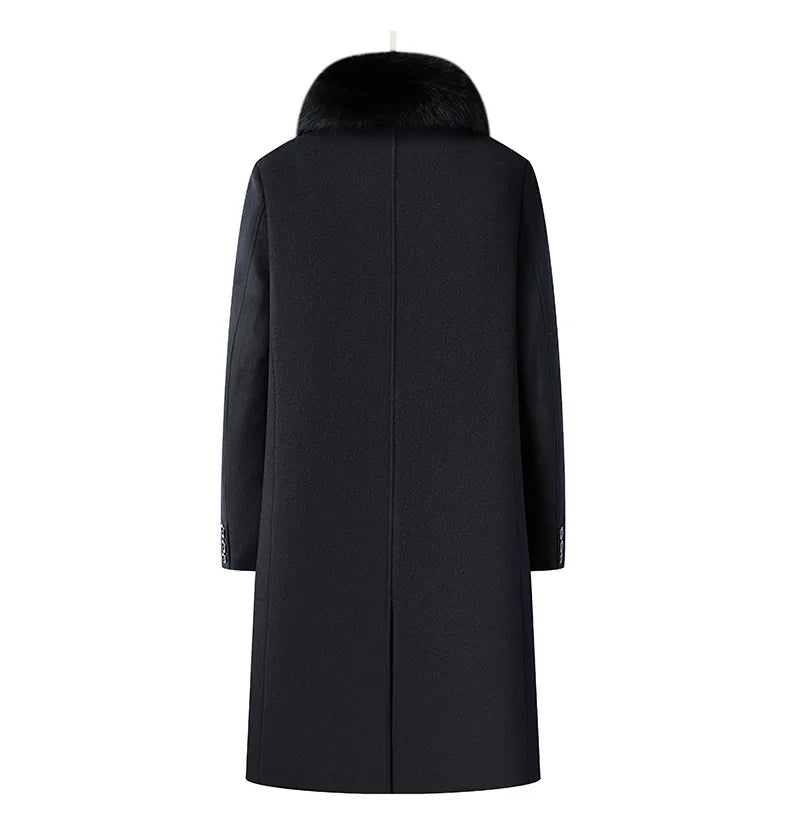 Woolberry Long Wool Coat, Duck Down Liner