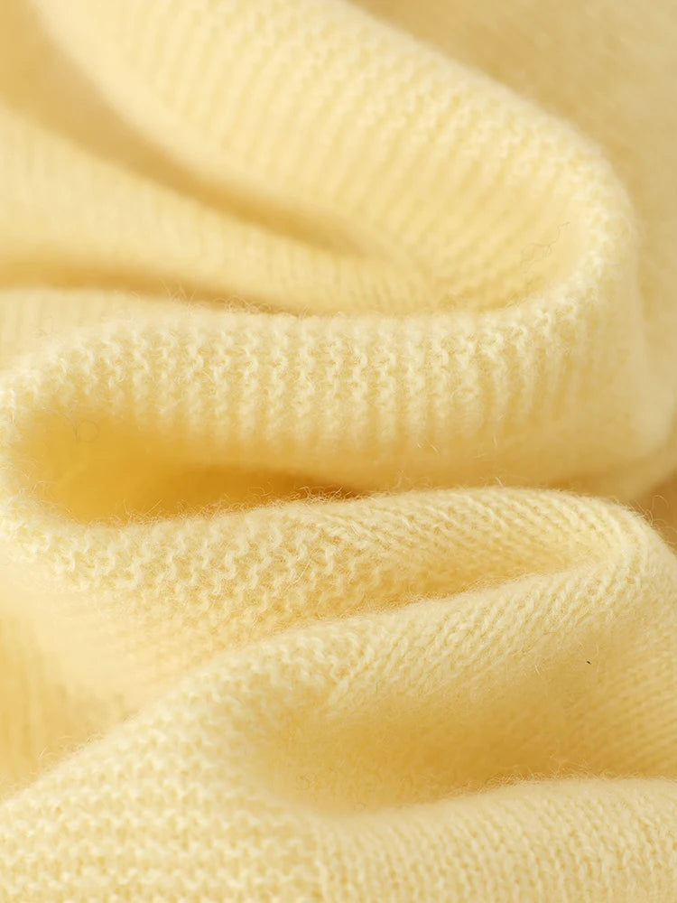 Close-up of soft yellow fabric texture