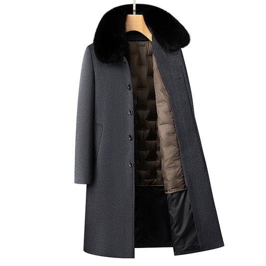 Woolberry Long Wool Coat, Duck Down Liner
