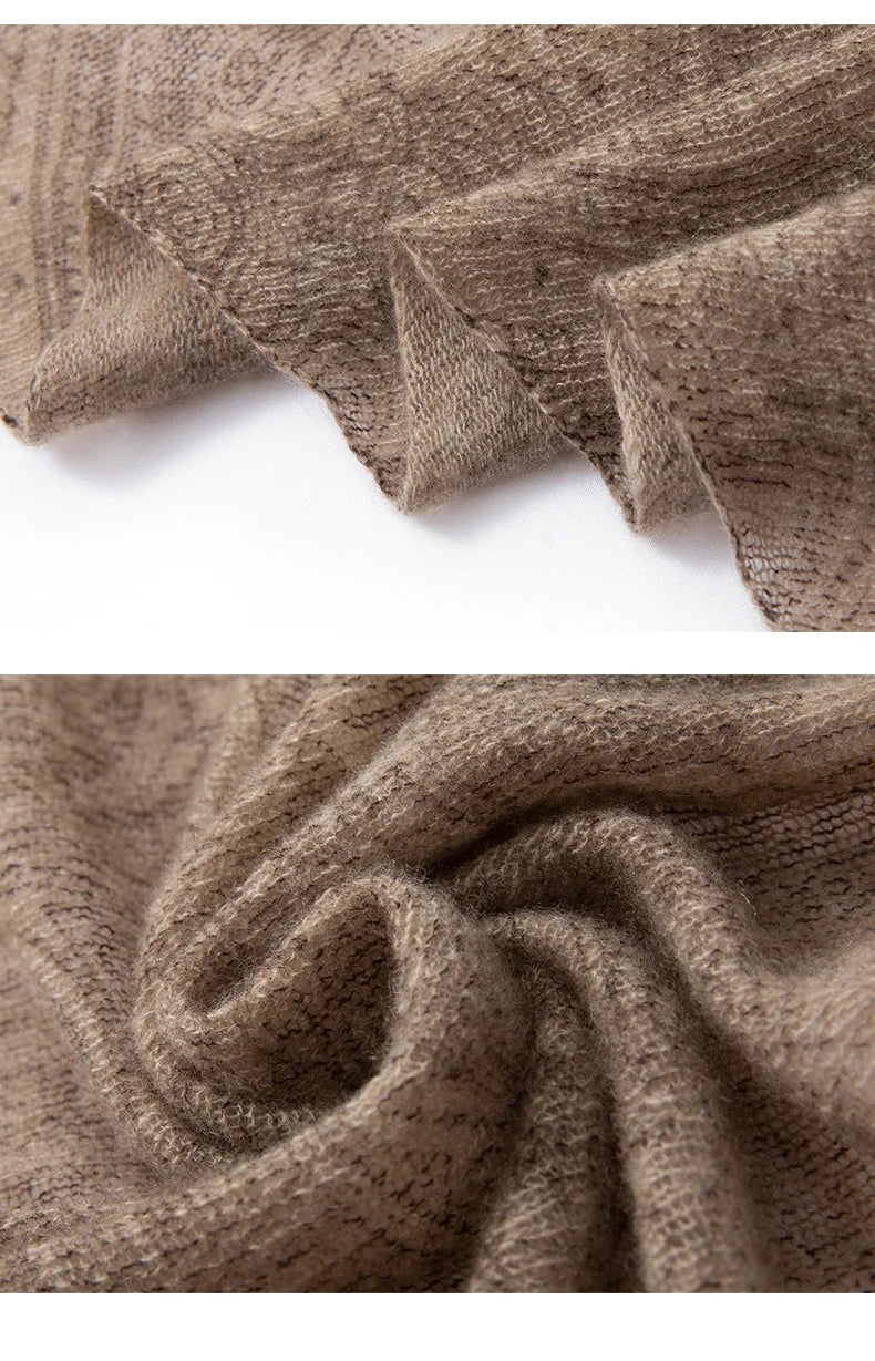 Close-up of brown fabric with textured pattern on a white background