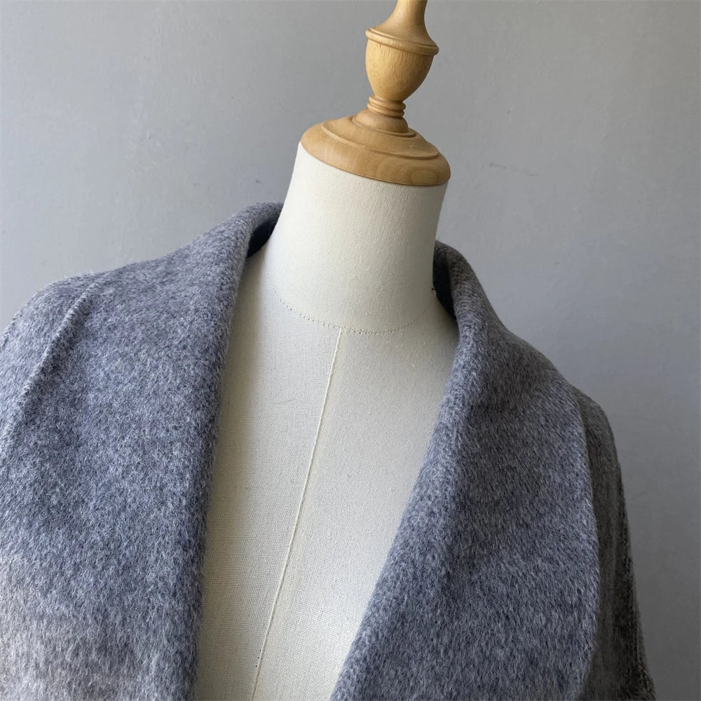 Woolberry Wool Coat, Mongolian Fur Cuffs