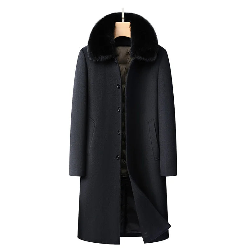 Woolberry Long Wool Coat, Duck Down Liner