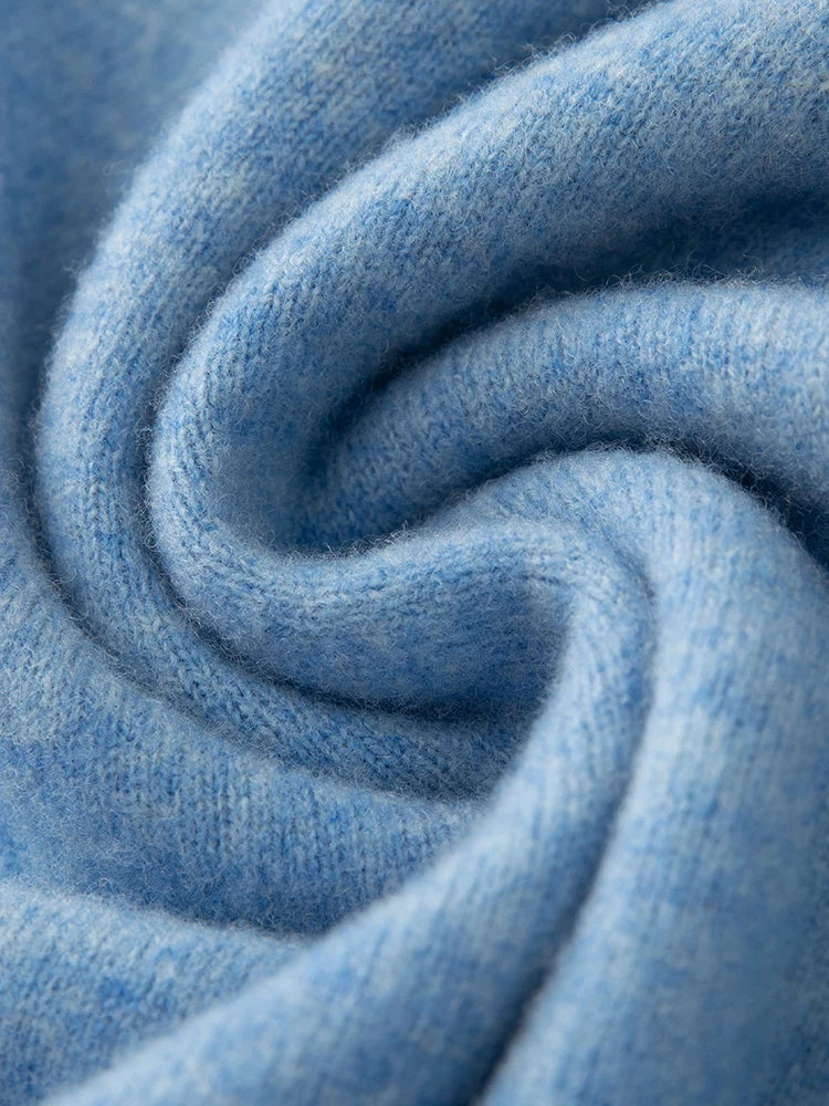 Close-up of blue fabric with a textured pattern