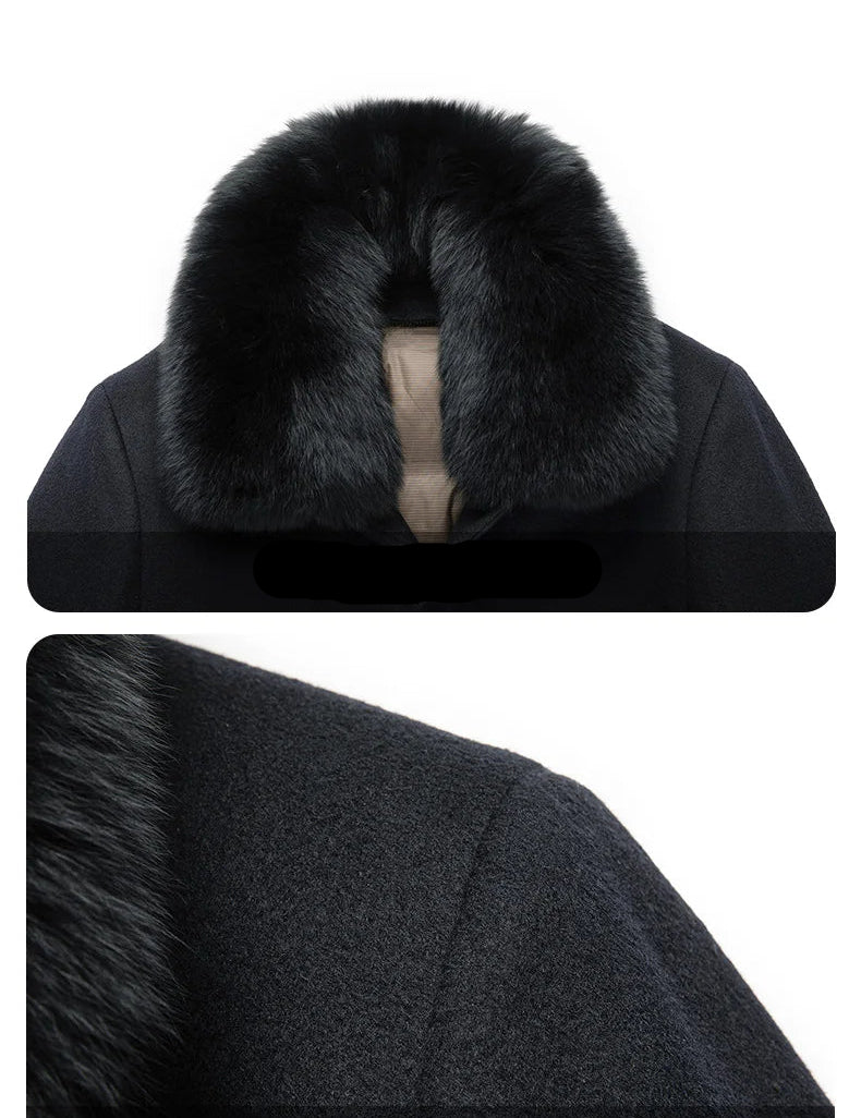 Woolberry Long Wool Coat, Duck Down Liner