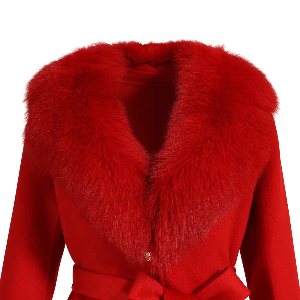 Woolberry Cashmere Coat, Fur Collar & Cuffs