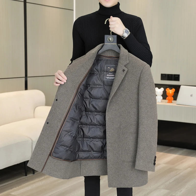 Woolberry Wool Coat, Detachable Down Liner