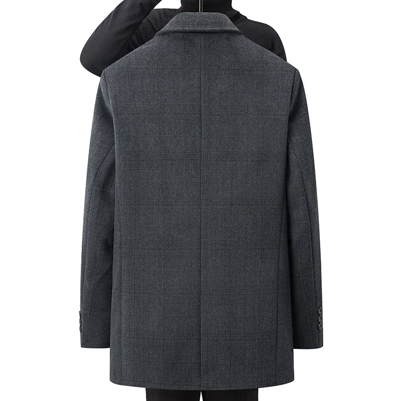 Gray coat on a white background