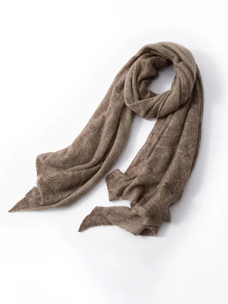Brown scarf on a white background