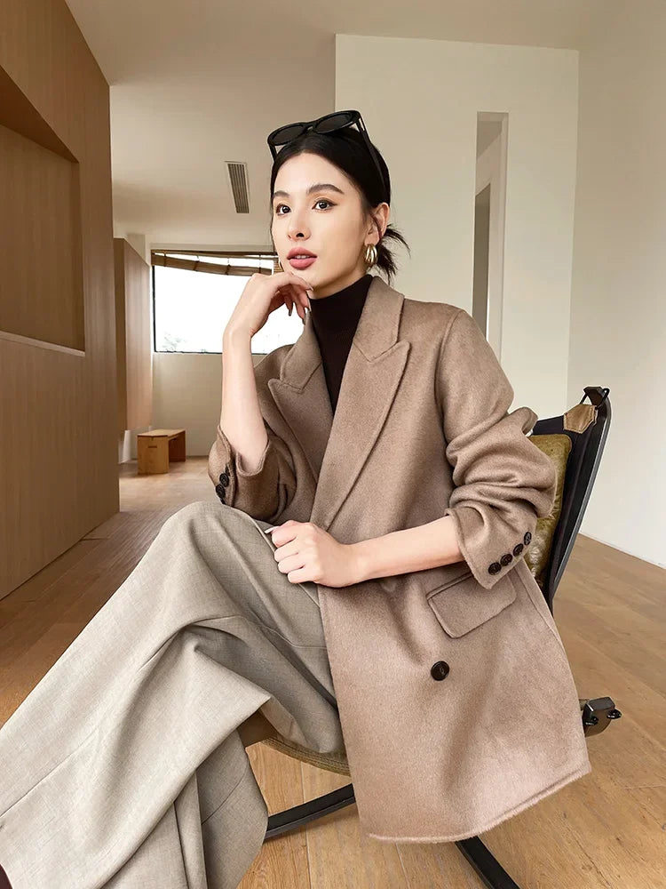 Woolberry Peak Lapel Blazer, Double-Faced