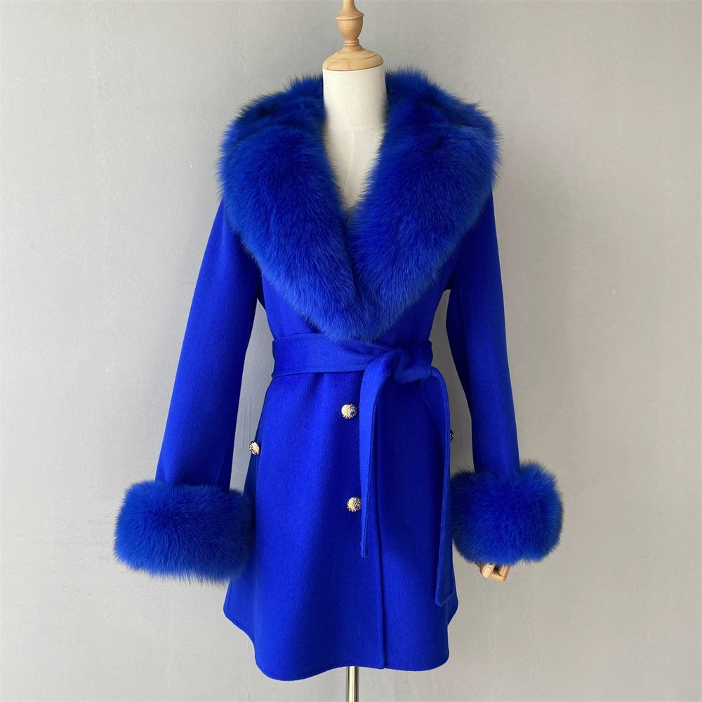 Woolberry Cashmere Coat, Fur Collar & Cuffs