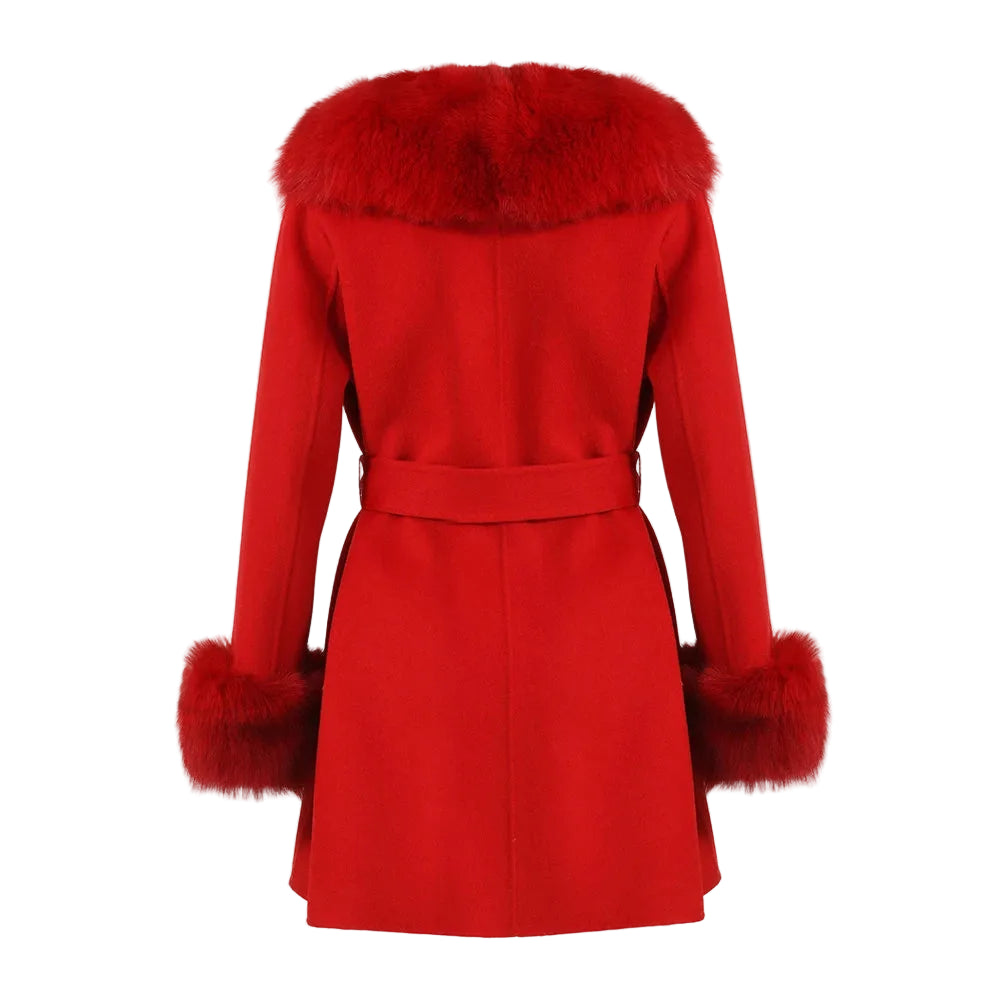 Woolberry Cashmere Coat, Fur Collar & Cuffs