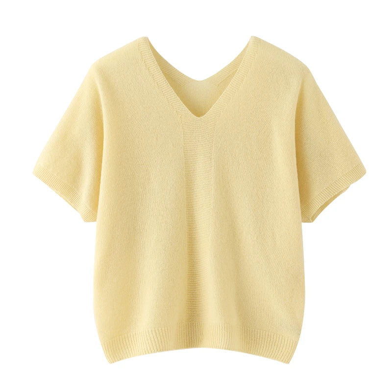 Yellow sweater on a white background