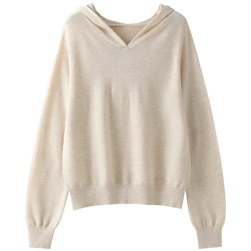 Beige hoodie on a white background