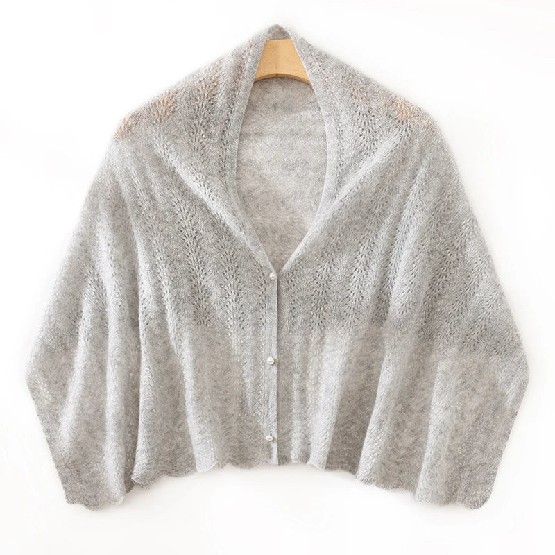Gray cardigan on a white background
