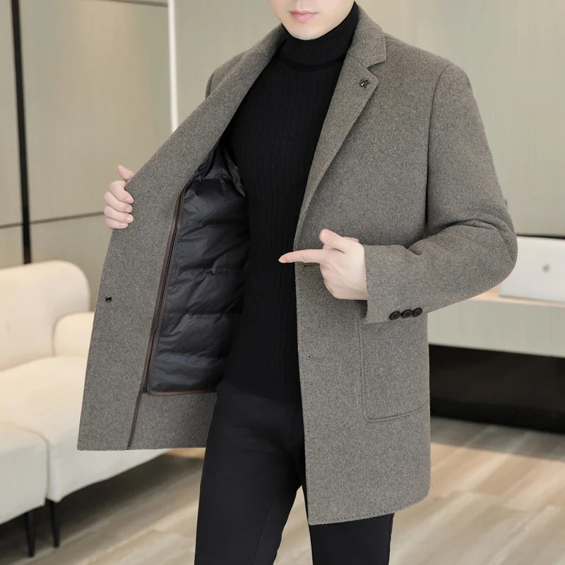 Woolberry Wool Coat, Detachable Down Liner