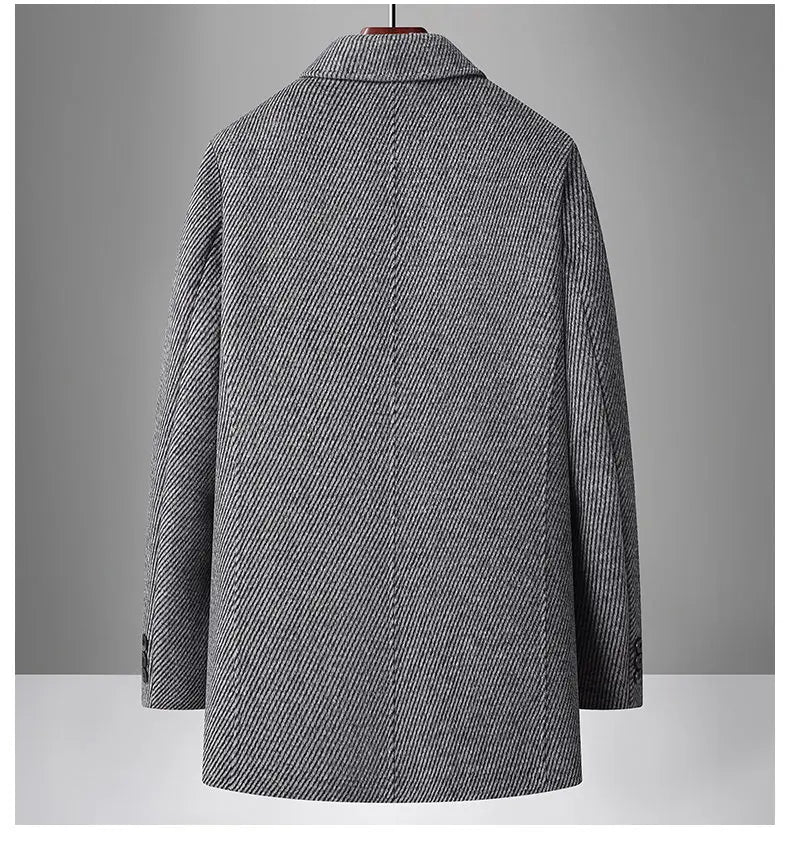 Gray checkered coat on a gray background