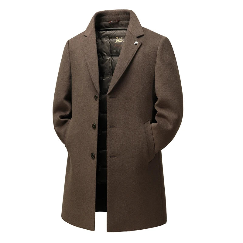 Brown coat on a white background