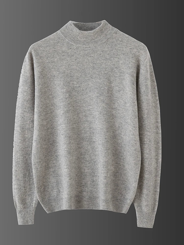 Gray sweater on a dark gray background